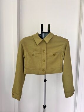Wilfred Olive Cropped Jean Jacket